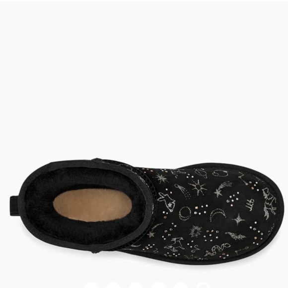 SALE! UGG Black Classic Zodiac Mini - Picture 6 of 7